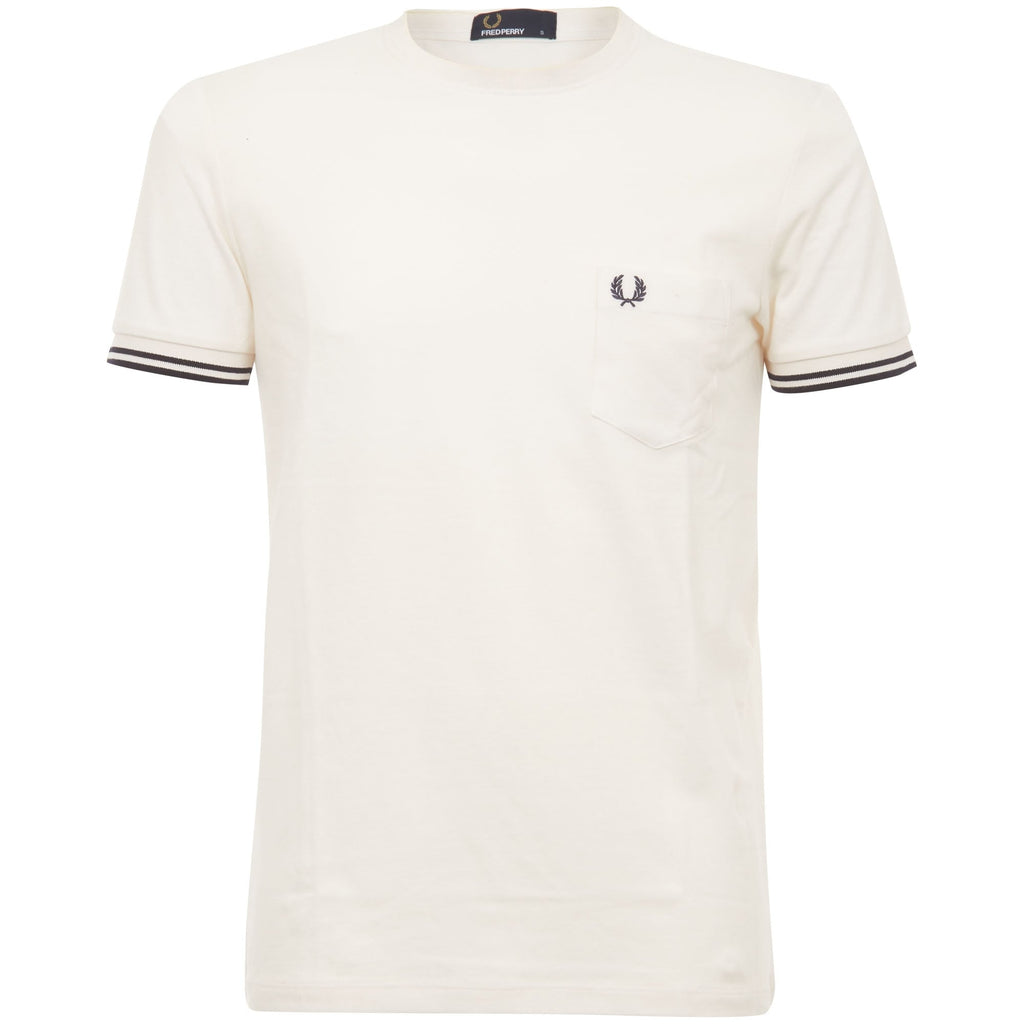 Fred Perry Twin Tipped Pique T-Shirt Cream M2536