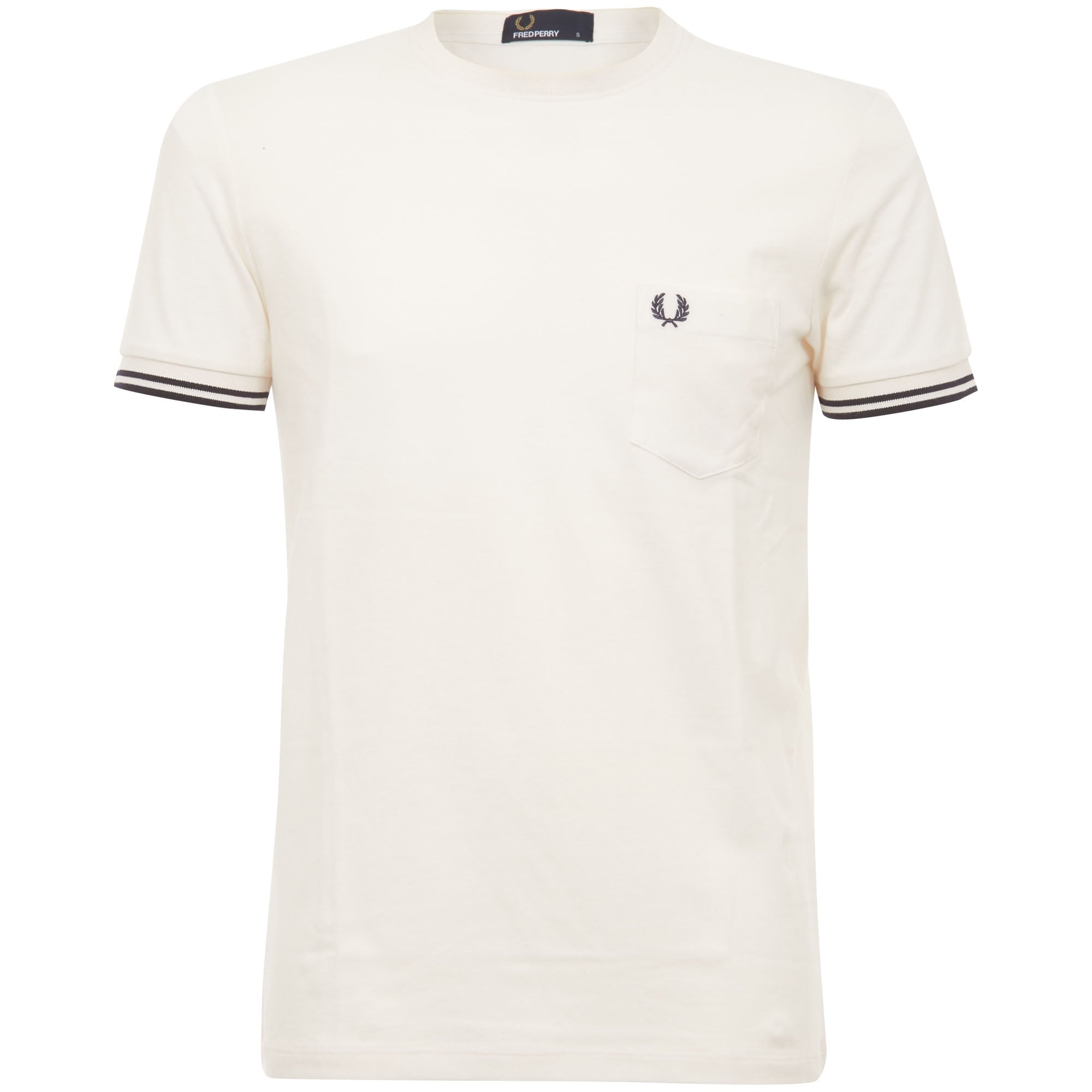 Fred Perry Twin Tipped Pique T-Shirt Cream M2536