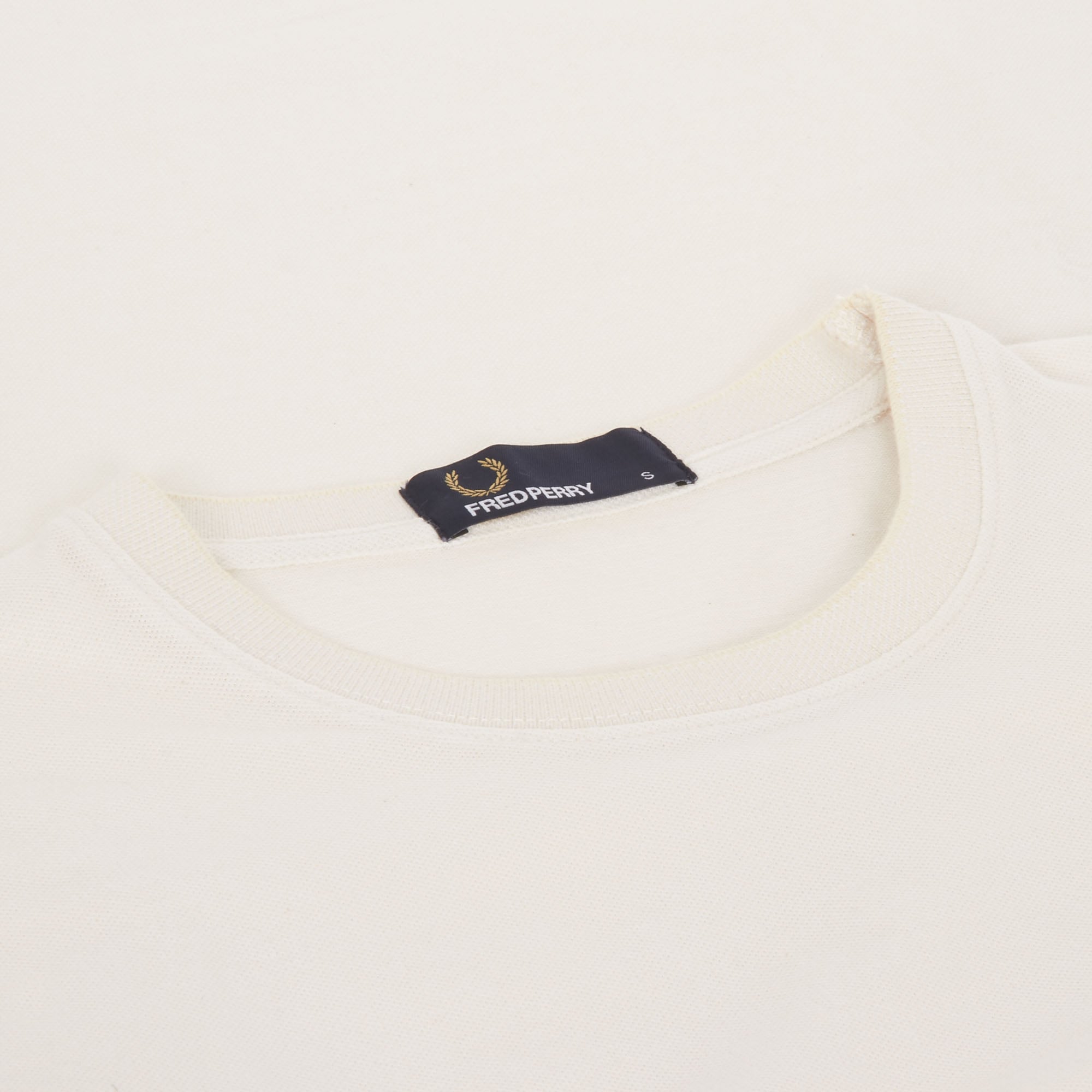 Fred Perry Twin Tipped Pique T-Shirt Cream M2536