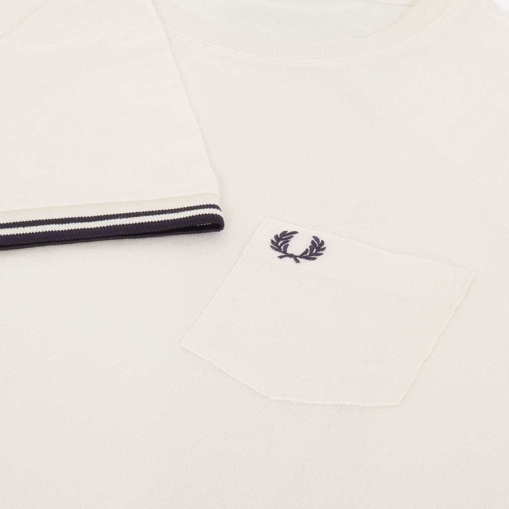 Fred Perry Twin Tipped Pique T-Shirt Cream M2536