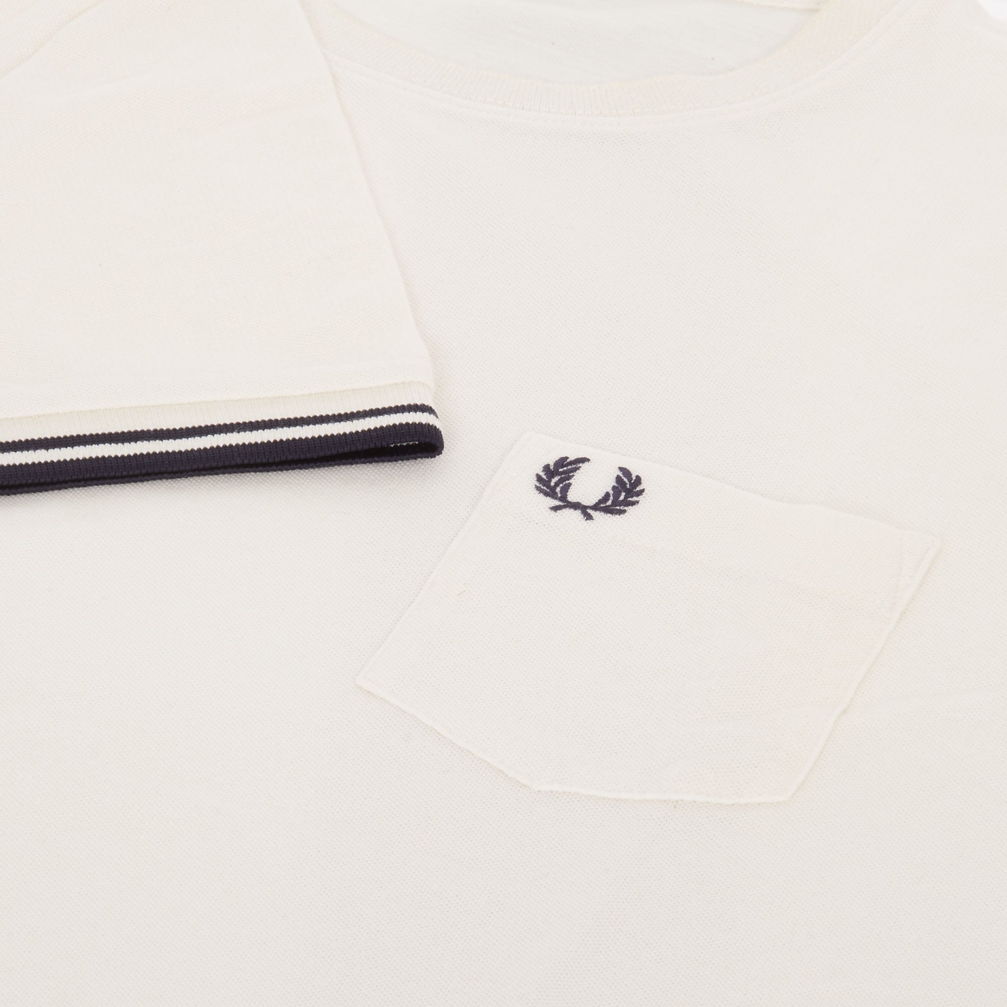 Fred Perry Twin Tipped Pique T-Shirt Cream M2536