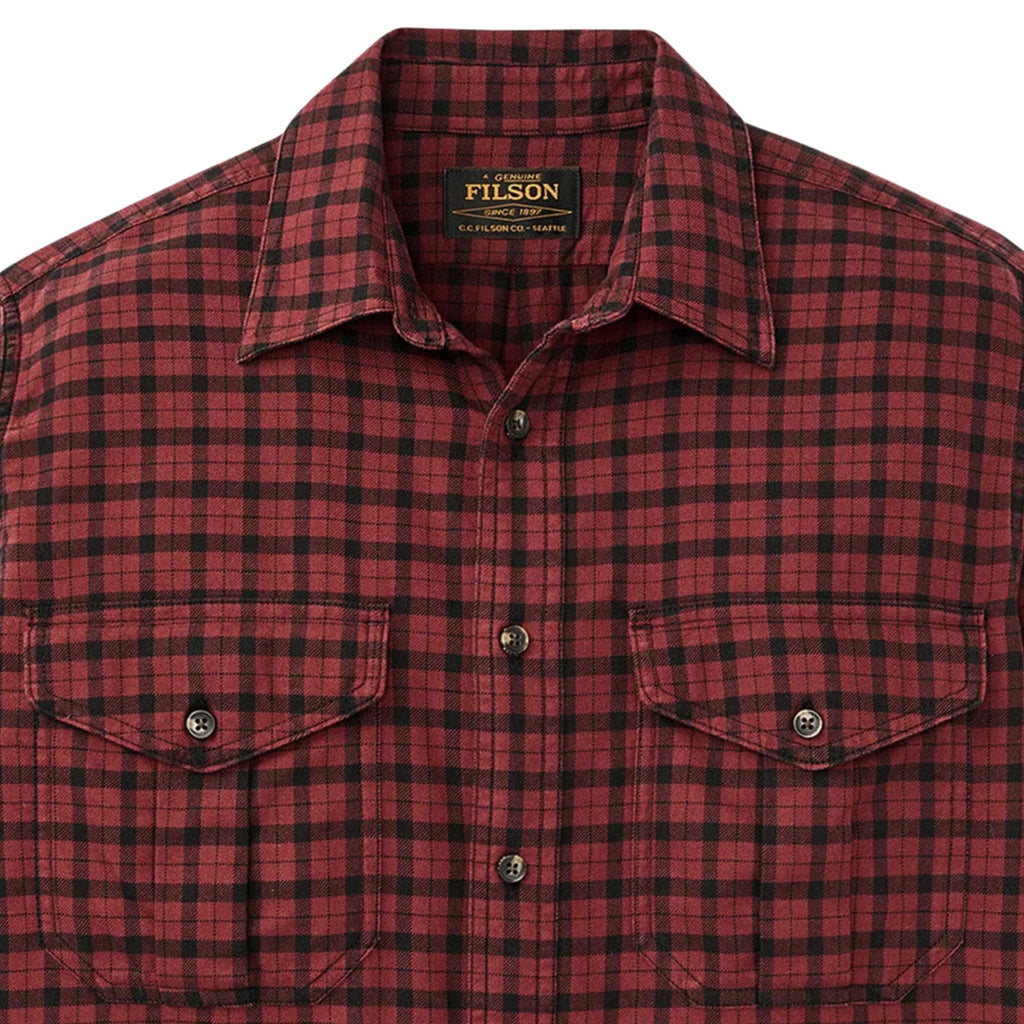 Filson Alaskan Guide Shirt - Port/Black Plaid