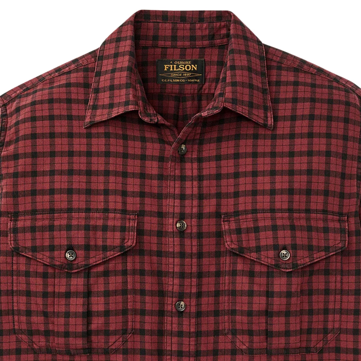 Filson Alaskan Guide Shirt - Port/Black Plaid