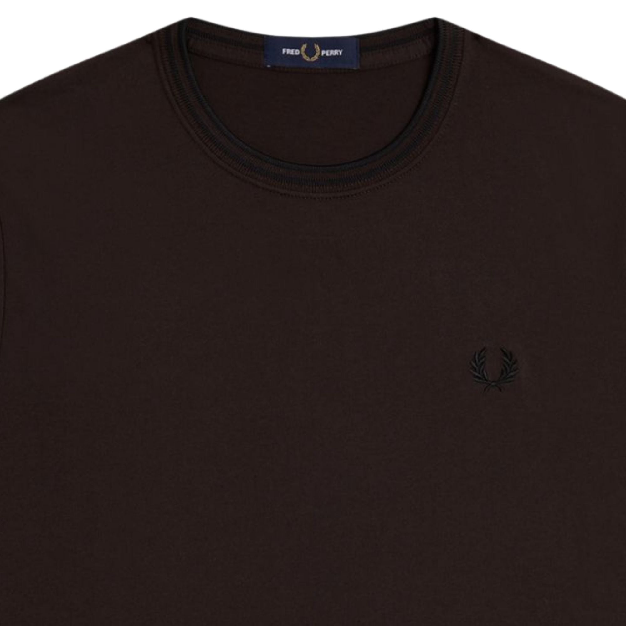 Fred Perry Twin Tipped T-Shirt - Rich Brown