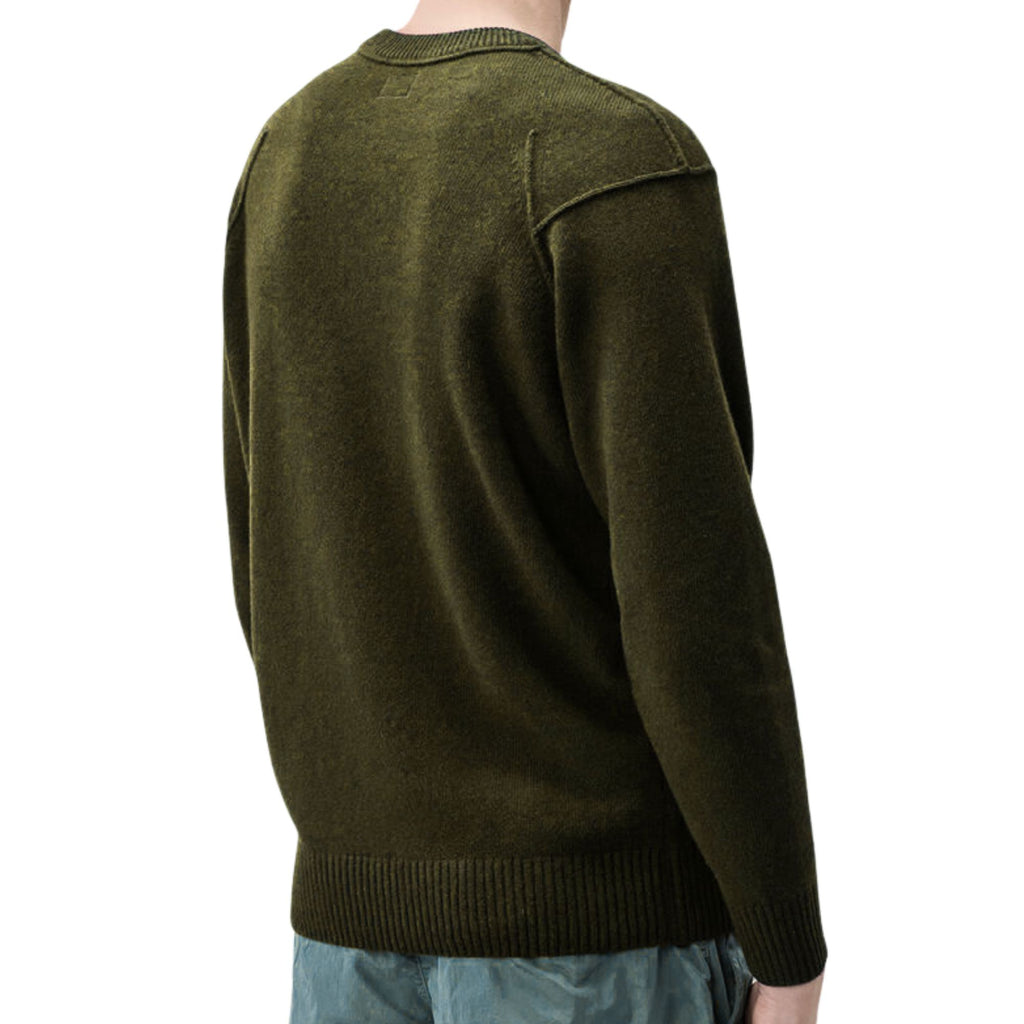 C.P Company Lambswool Lens Crewneck Sweater - Ivy Green