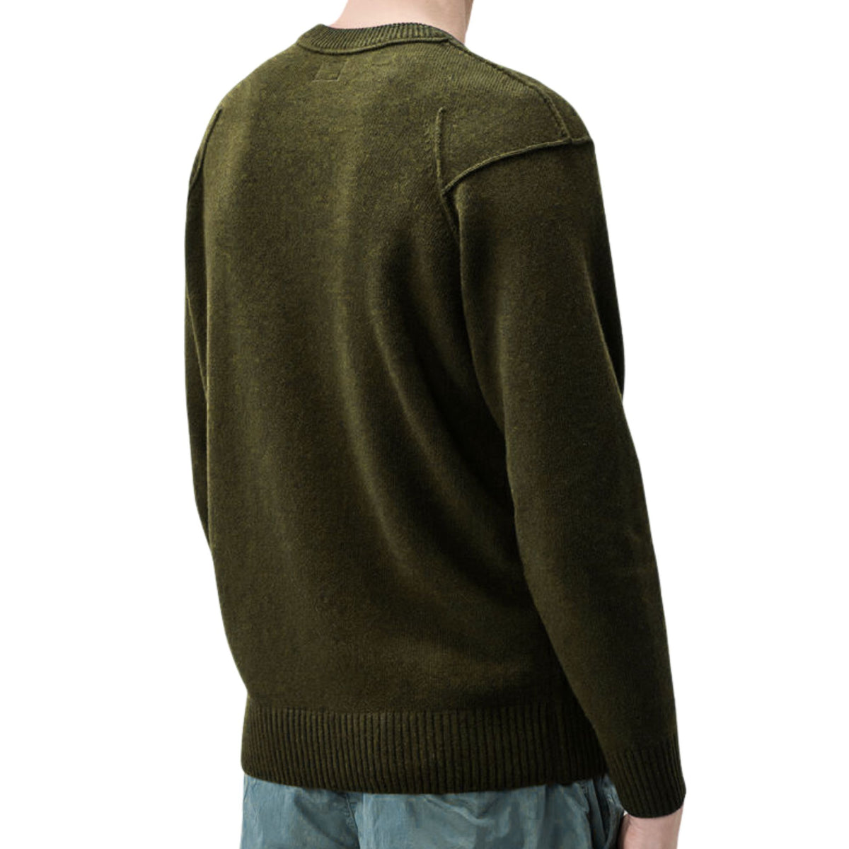 C.P Company Lambswool Lens Crewneck Sweater - Ivy Green