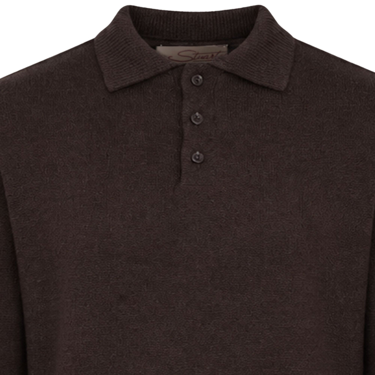 Stuarts London Mayfair Merino Polo - Brown