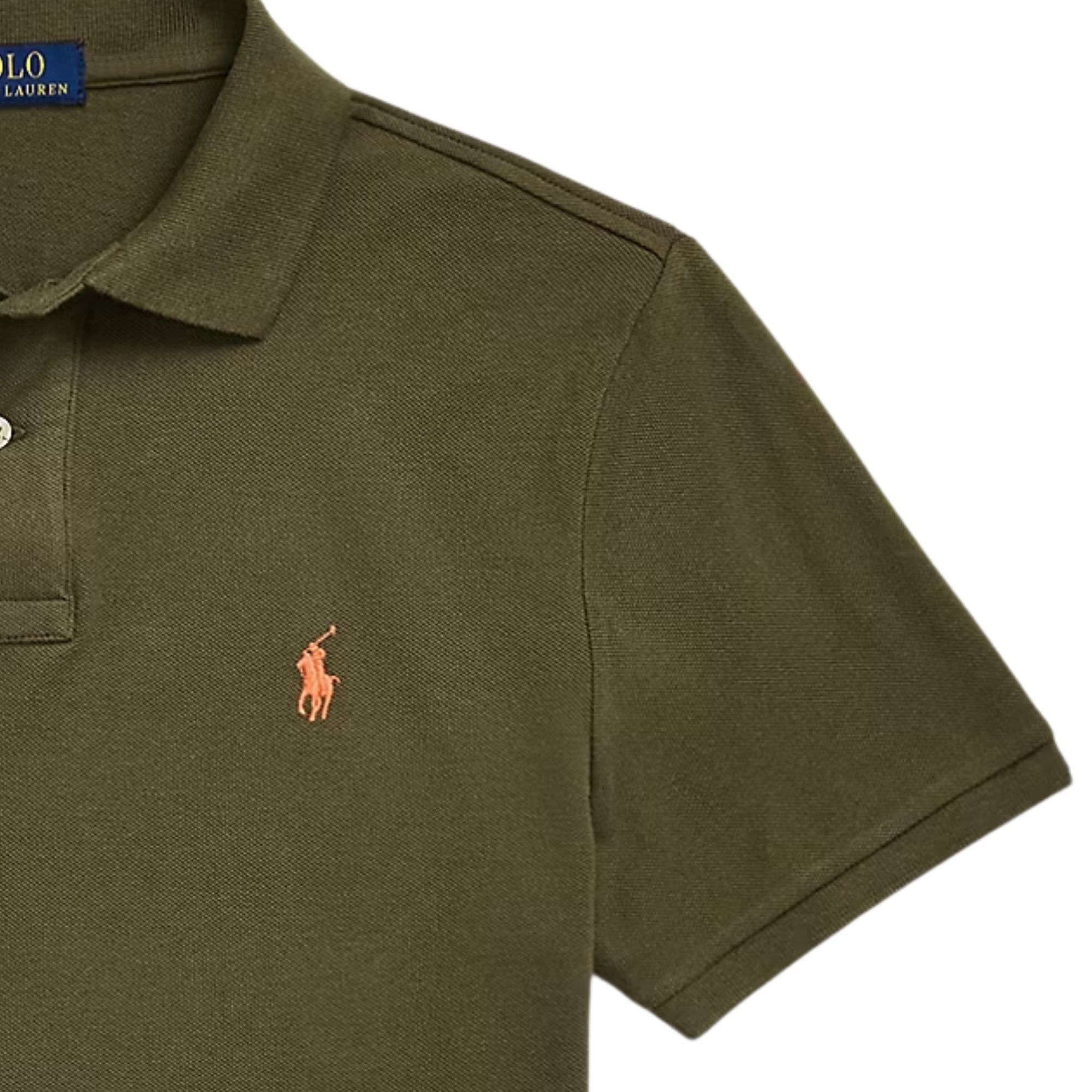 Polo Ralph Lauren The Iconic Custom Slim Fit Mesh Polo - Canopy Olive