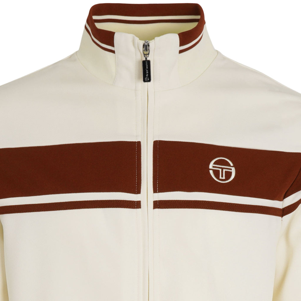 Sergio Tacchini x Stuarts x Stuarts Damarindo Track Top - Buttercream/Merlot