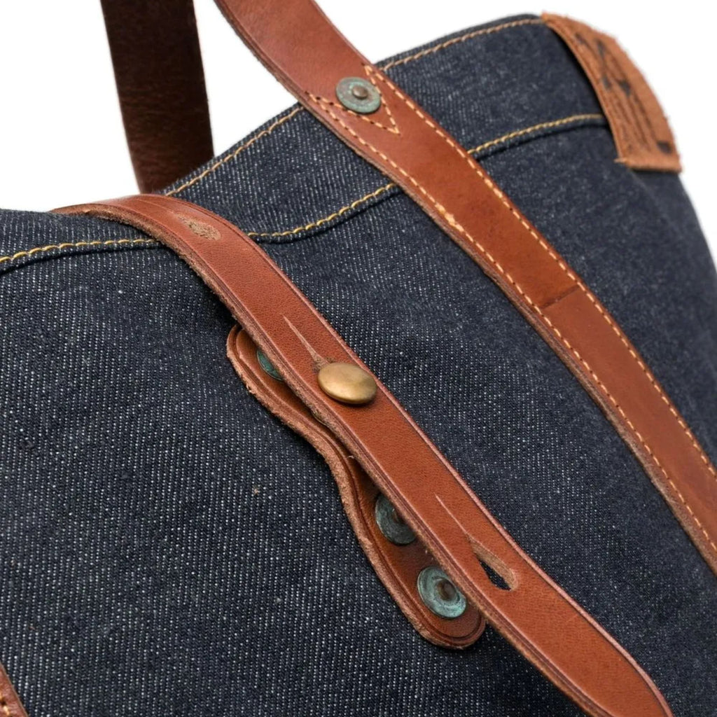 RRL by Ralph Lauren Leather-Trim Denim Tote - Indigo