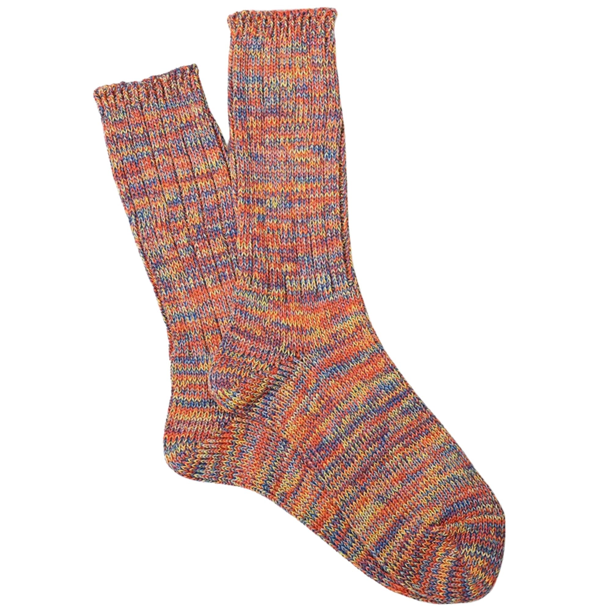Anonymous Ism 5 Color Mix Crew Sock - Orange
