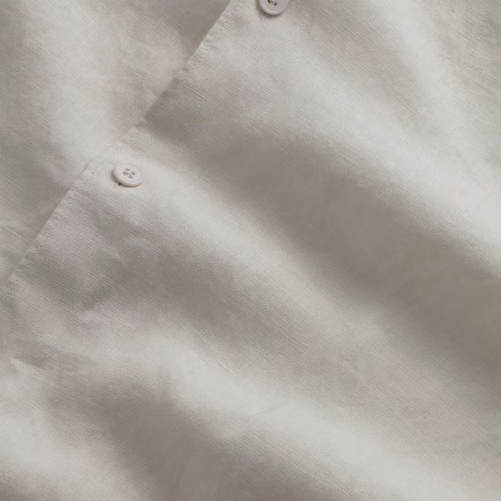 NN07 Enzo Classic Collar Linen Shirt - Oat