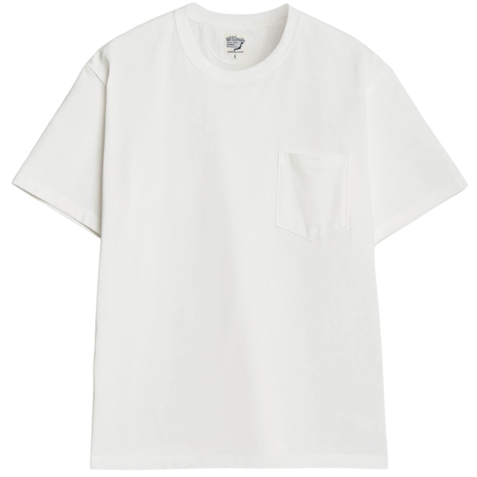 OrSlow Crew Neck Pocket T-Shirt - White