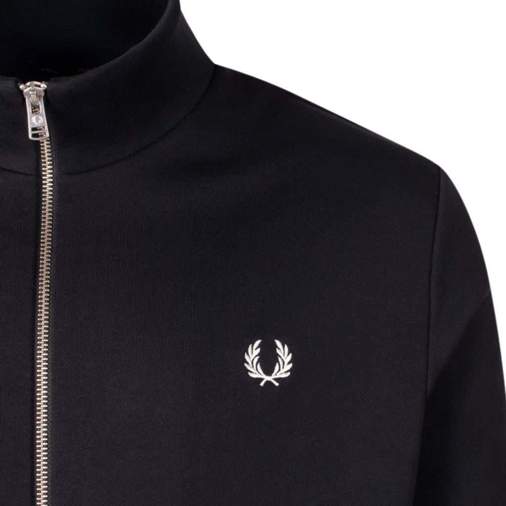 Fred Perry Zip Through Sweatshirt - Black