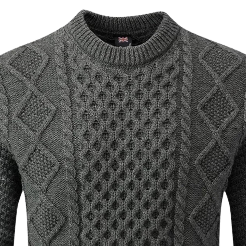 Gloverall Aran Jumper - Grey