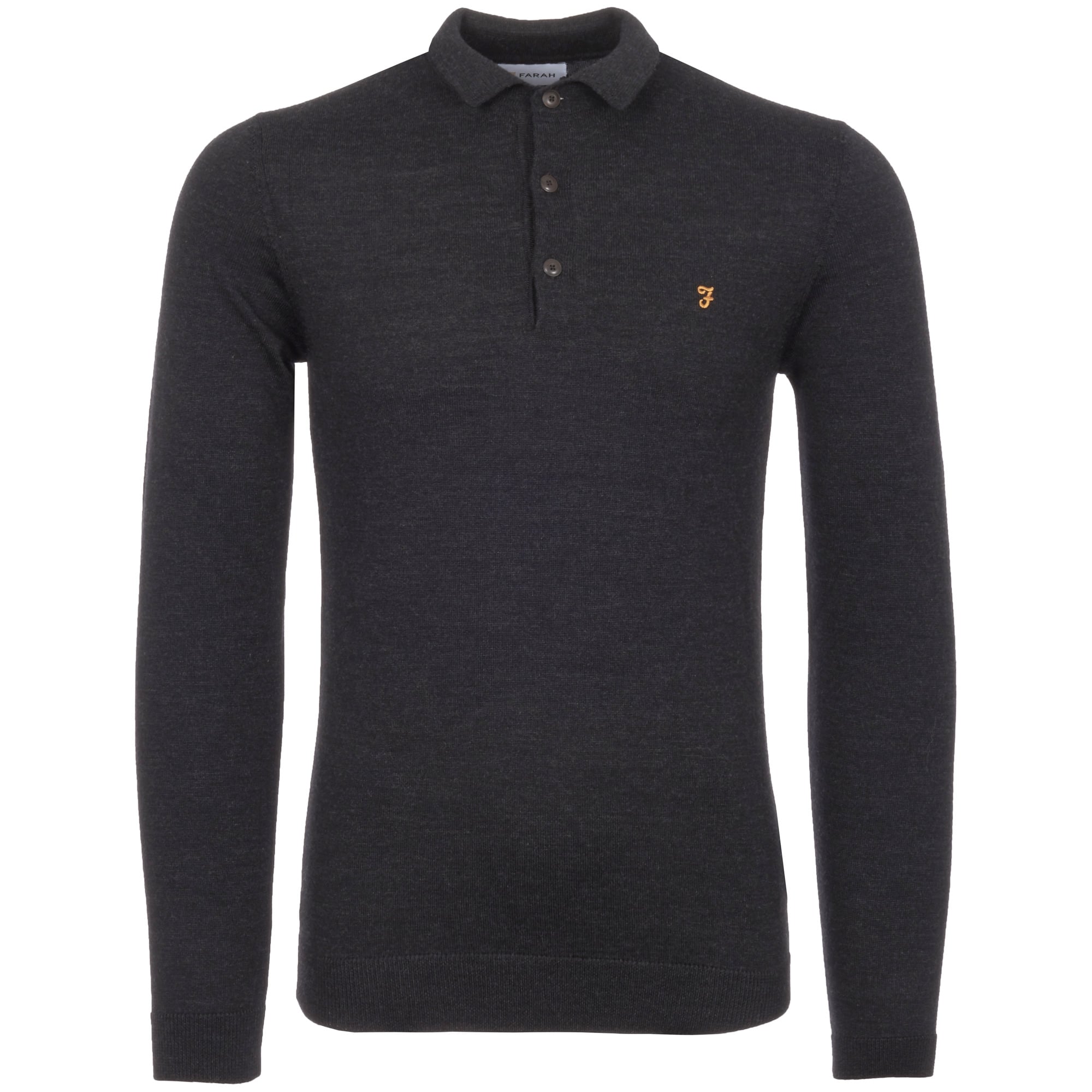 Maidwell Knitted Polo Shirt - Dark Asphalt