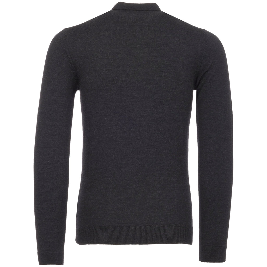 Maidwell Knitted Polo Shirt - Dark Asphalt