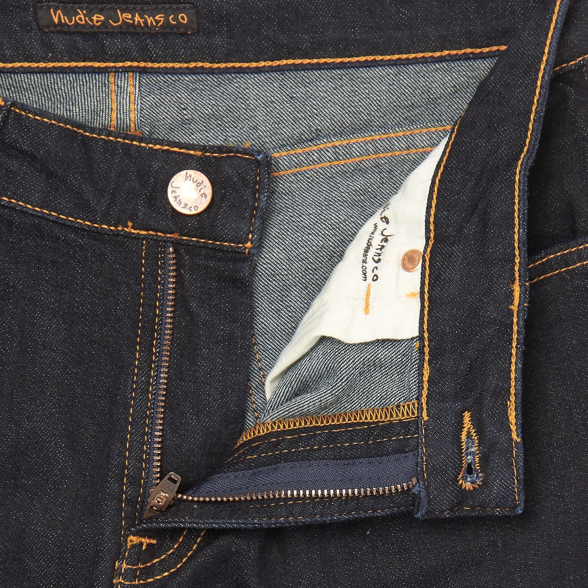 Nudie Jeans Skinny Lin Jeans - Dry Deep Orange – Stuarts London