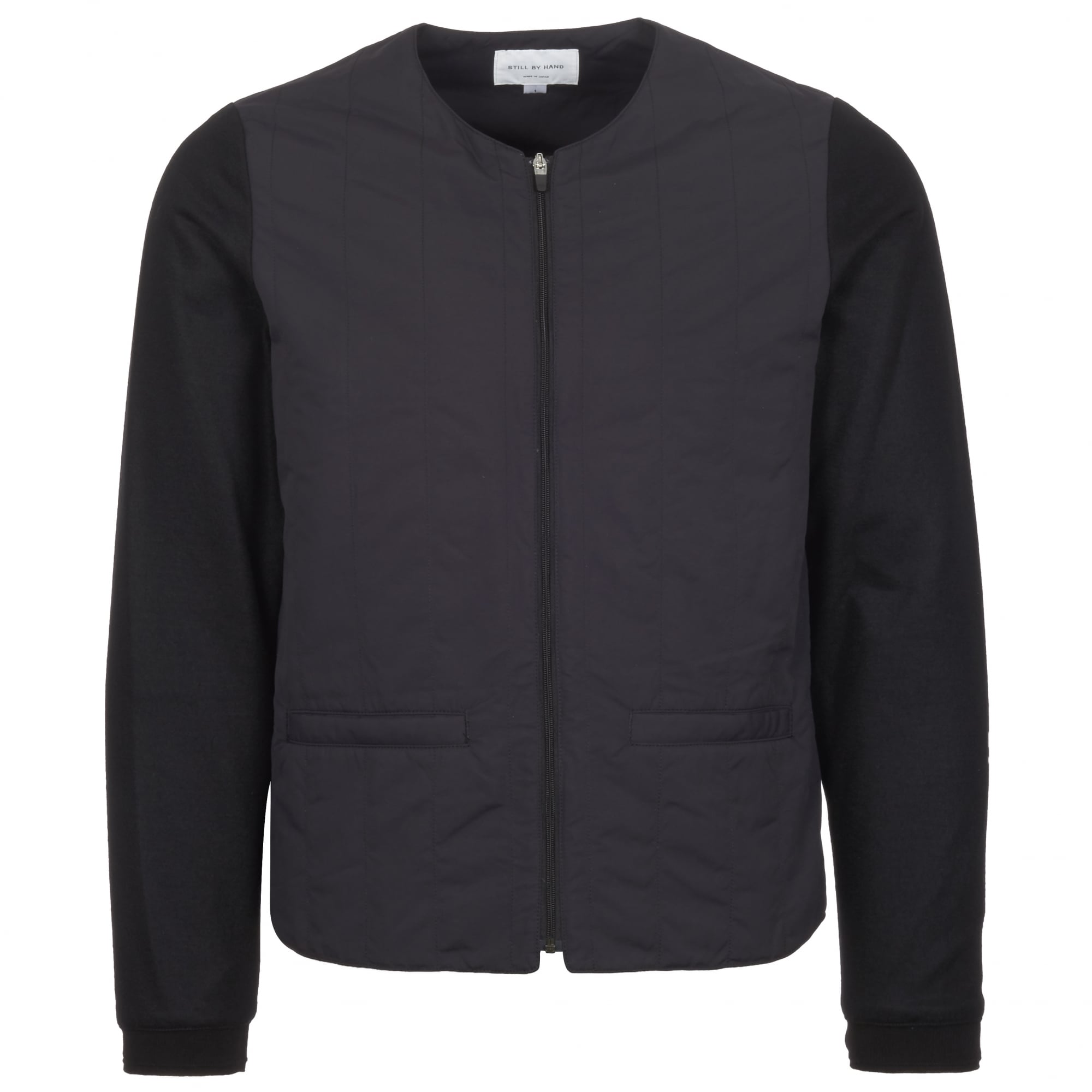 Still By Hand Black Crew Neck Blouson Jacket