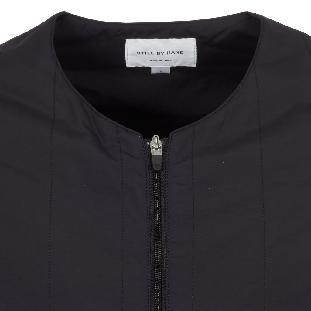 Still By Hand Black Crew Neck Blouson Jacket