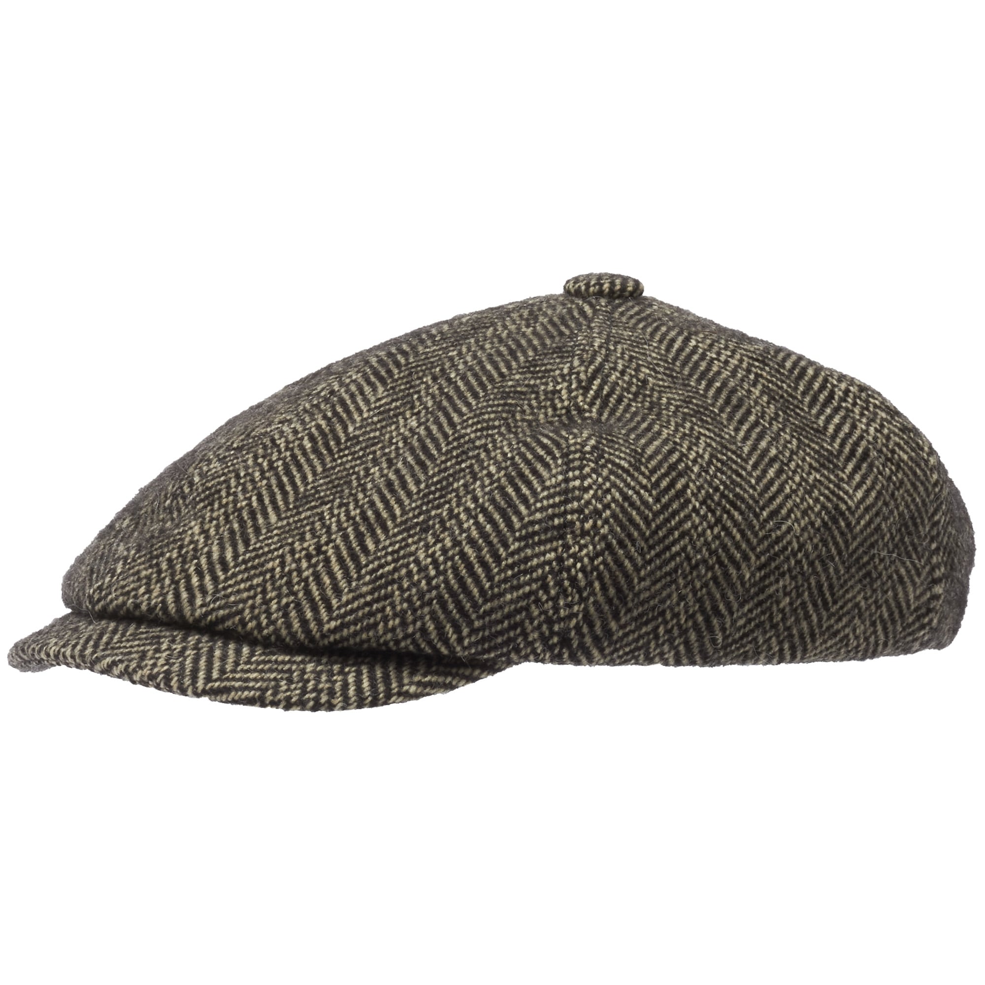 Stetson Hats Virgin Wool 6-Panel Flat Cap- Herringbone