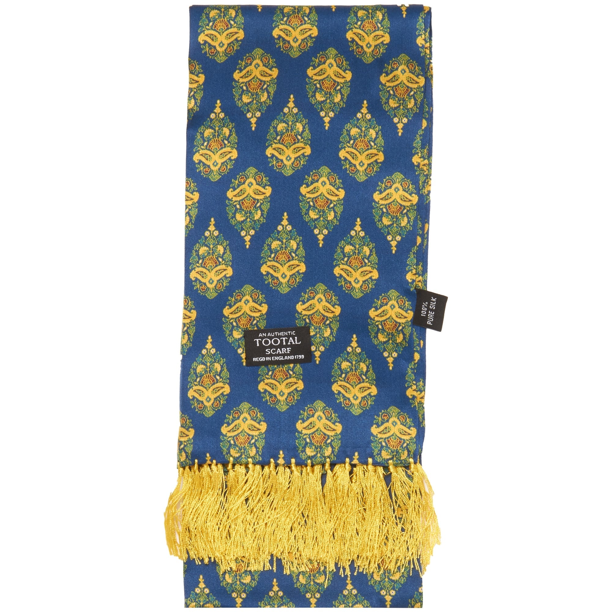 Blue Tear Drop Print Scarf