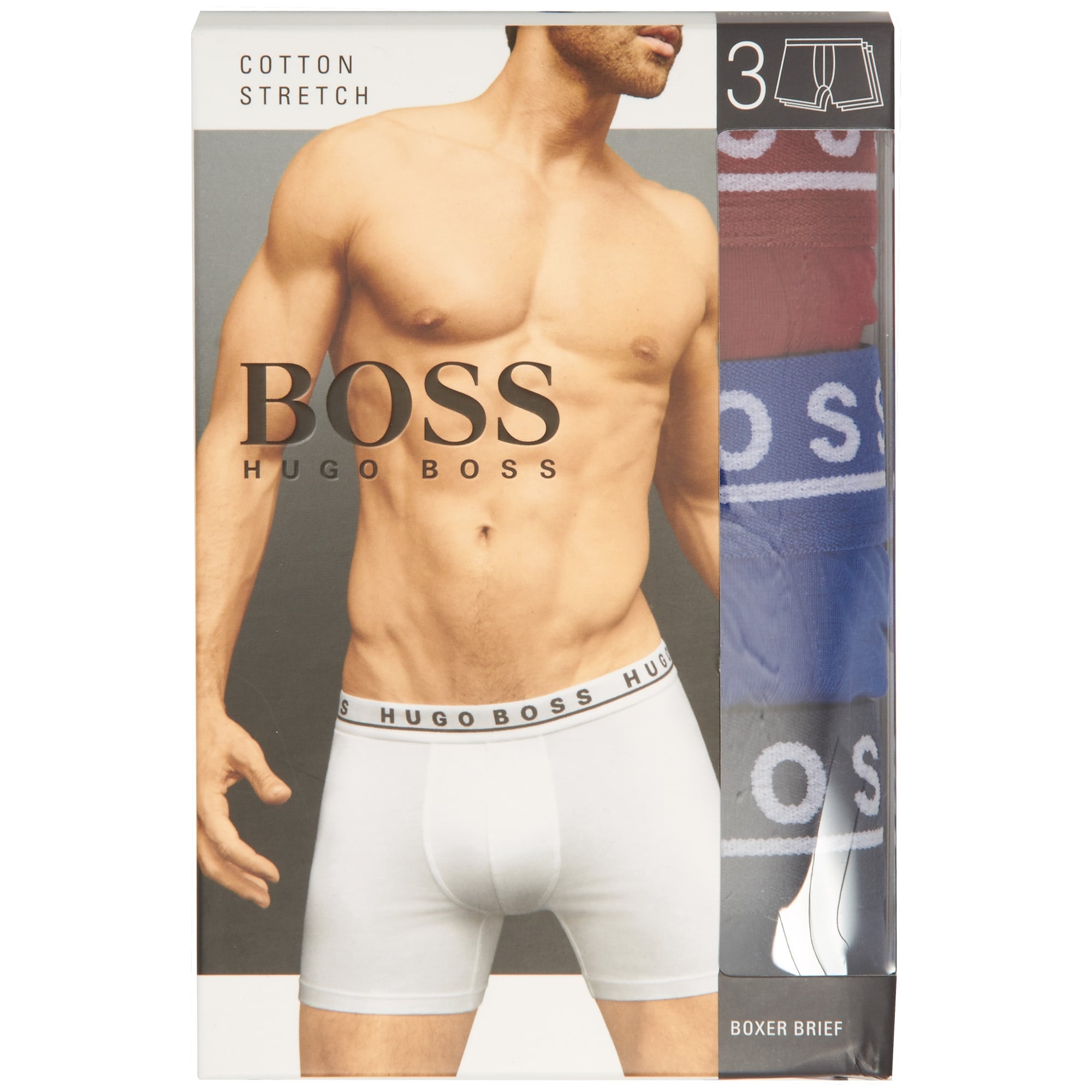 Multicoloured Stretch Cotton Boxers - 3PK