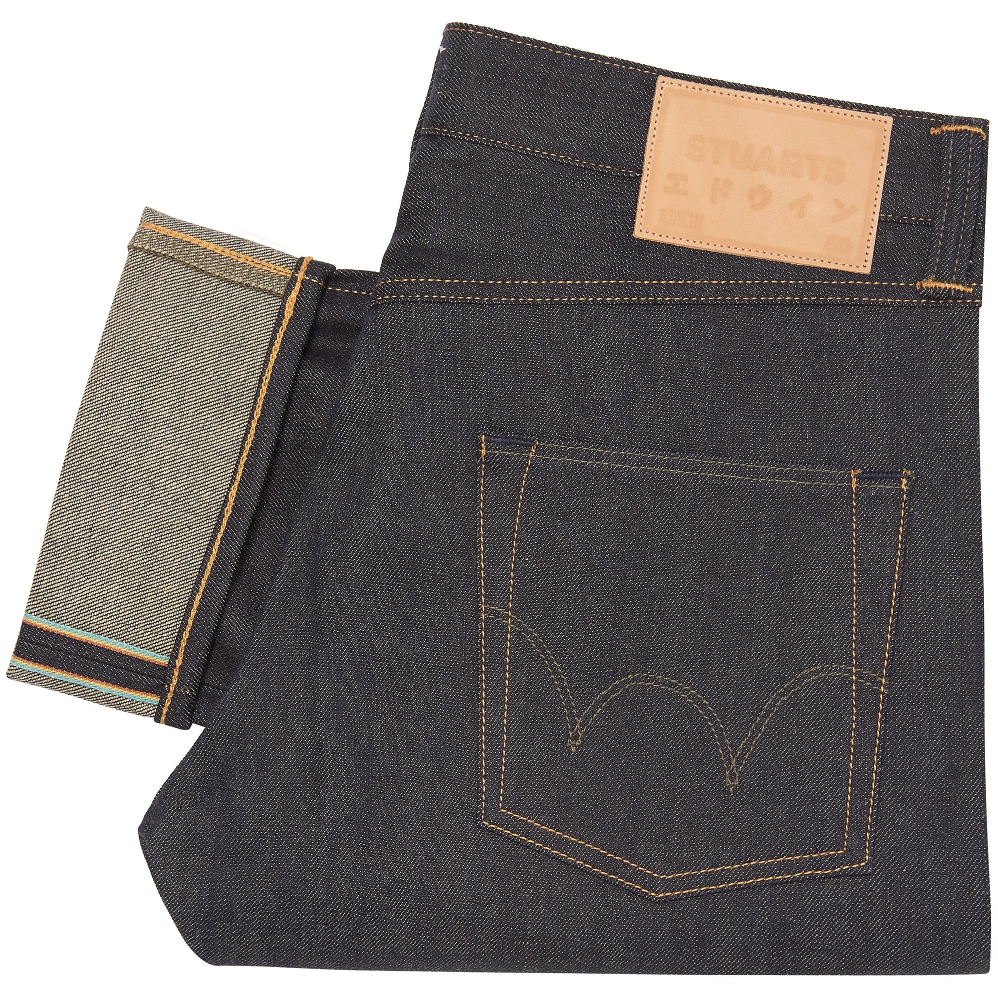 ED-SL Rainbow Selvedge Denim Jeans - Blue Unwashed
