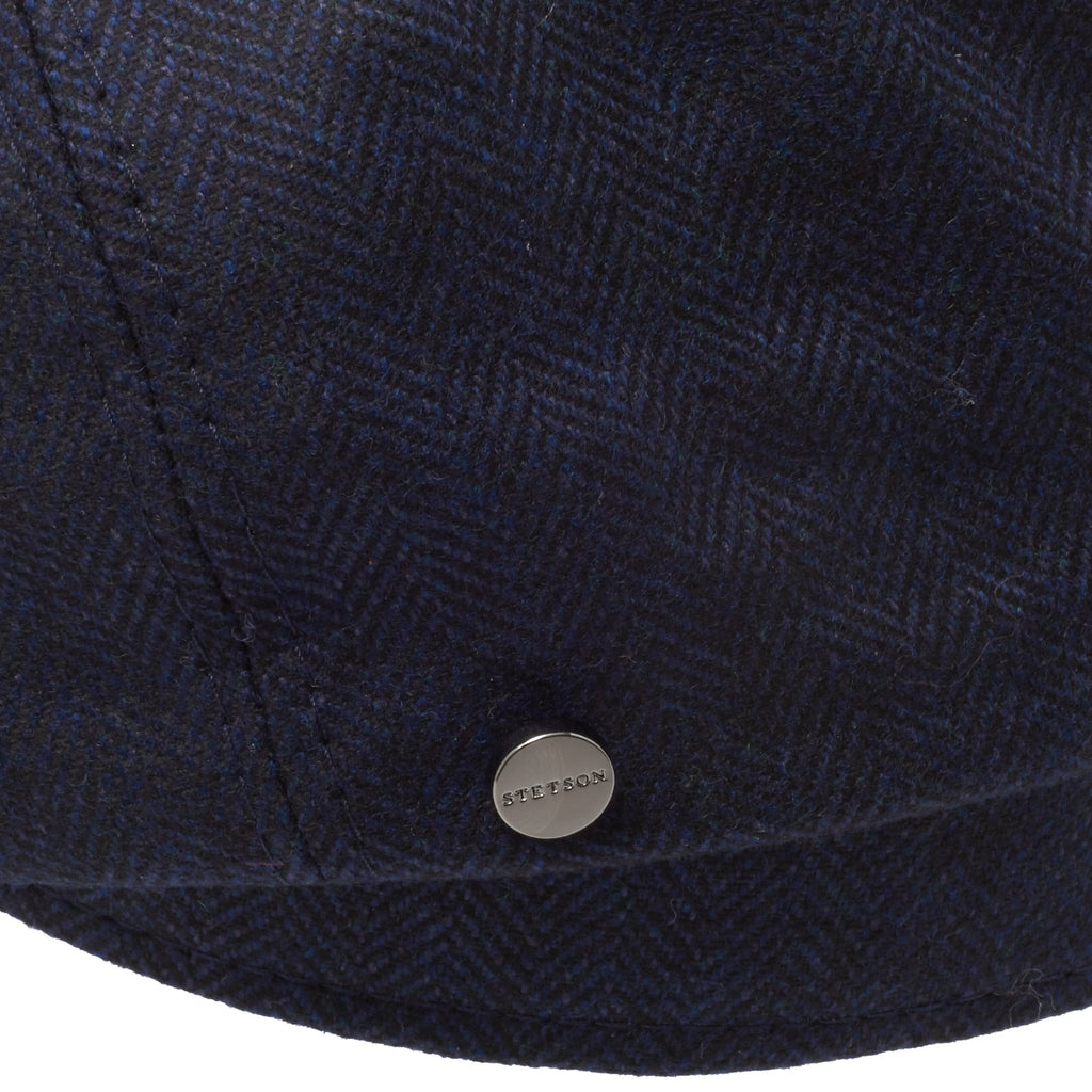 Silk Hatteras Newsboy cap- Navy