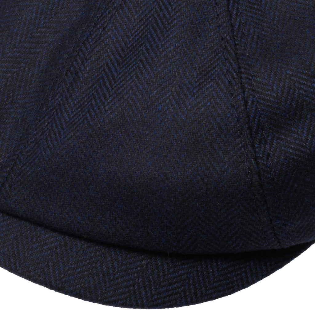 Silk Hatteras Newsboy cap- Navy