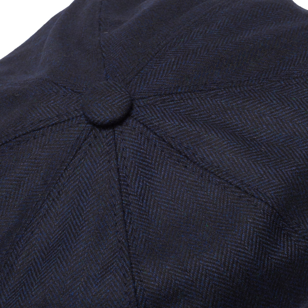 Silk Hatteras Newsboy cap- Navy