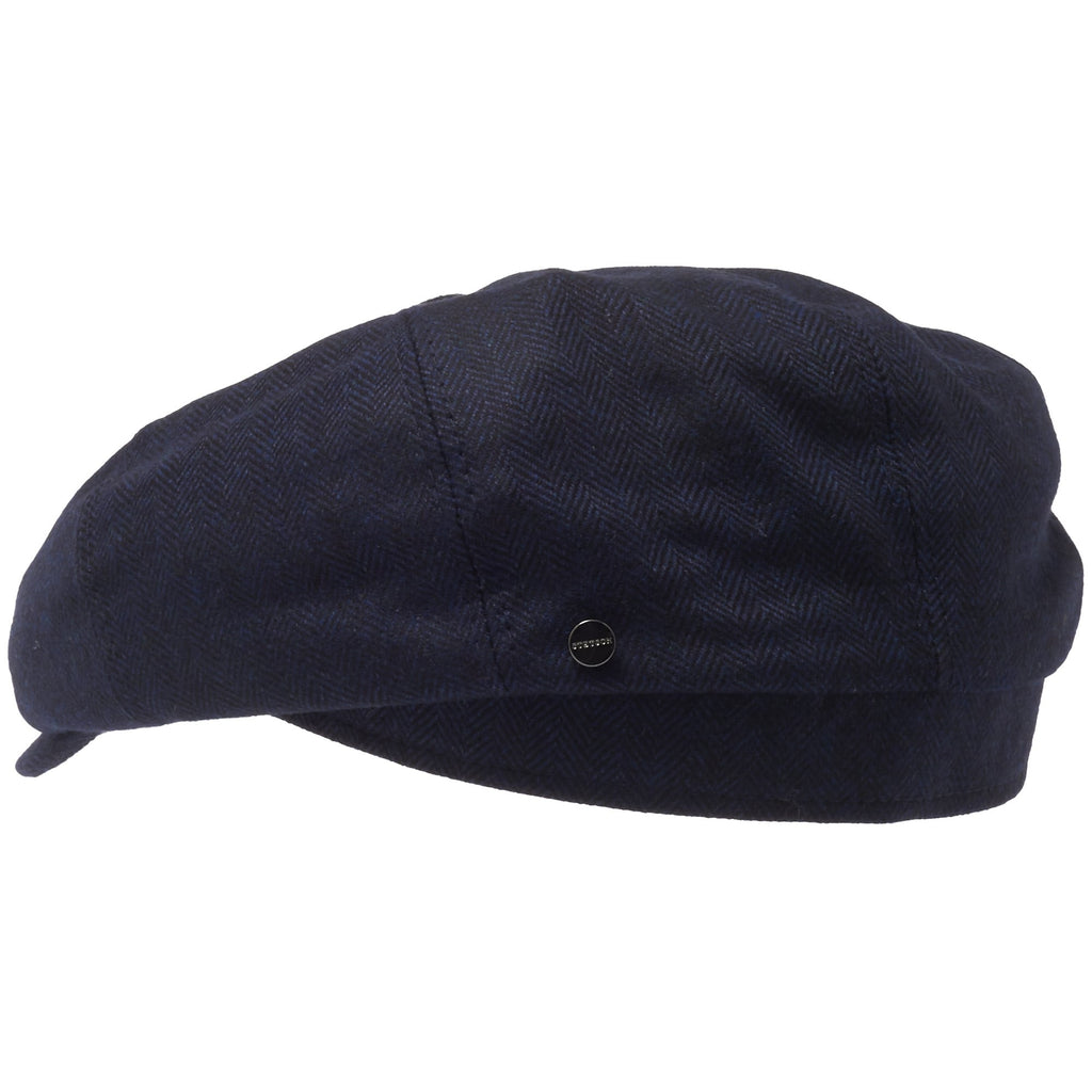 Silk Hatteras Newsboy cap- Navy