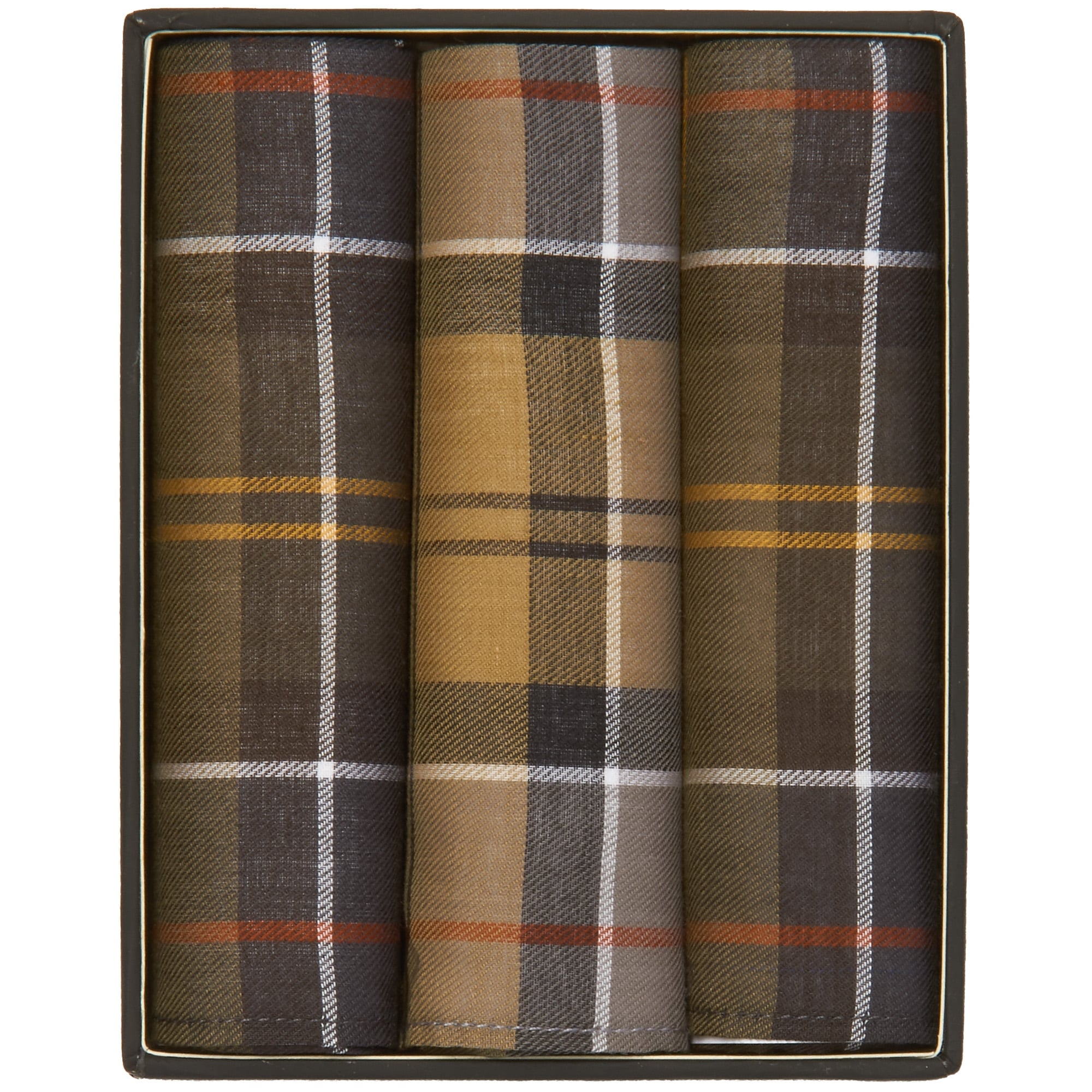 Barbour Tartan Pocket Squares  - 3PK