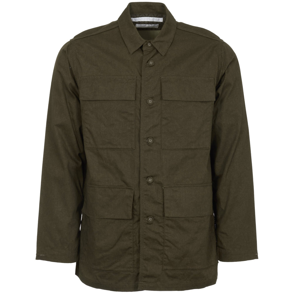 White Mountaineering Khaki Oxford Military Shirt Jacket