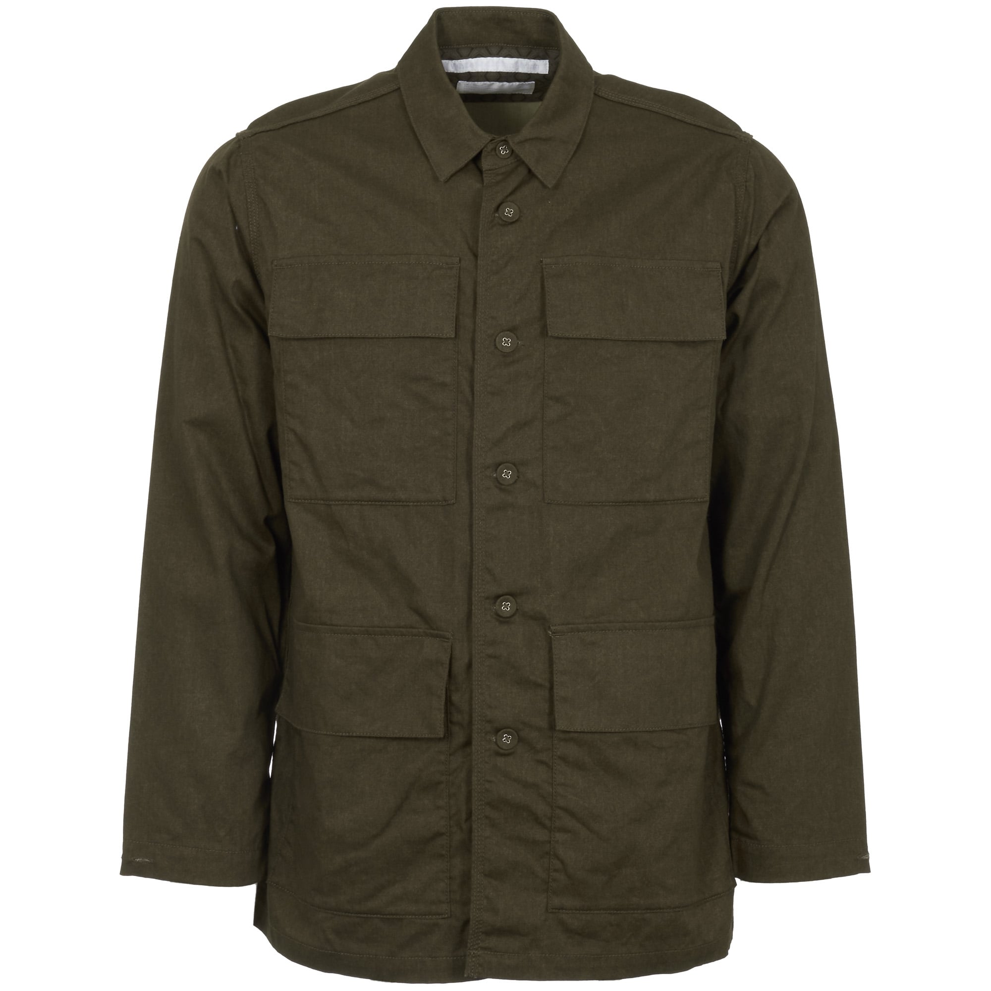 White Mountaineering Khaki Oxford Military Shirt Jacket