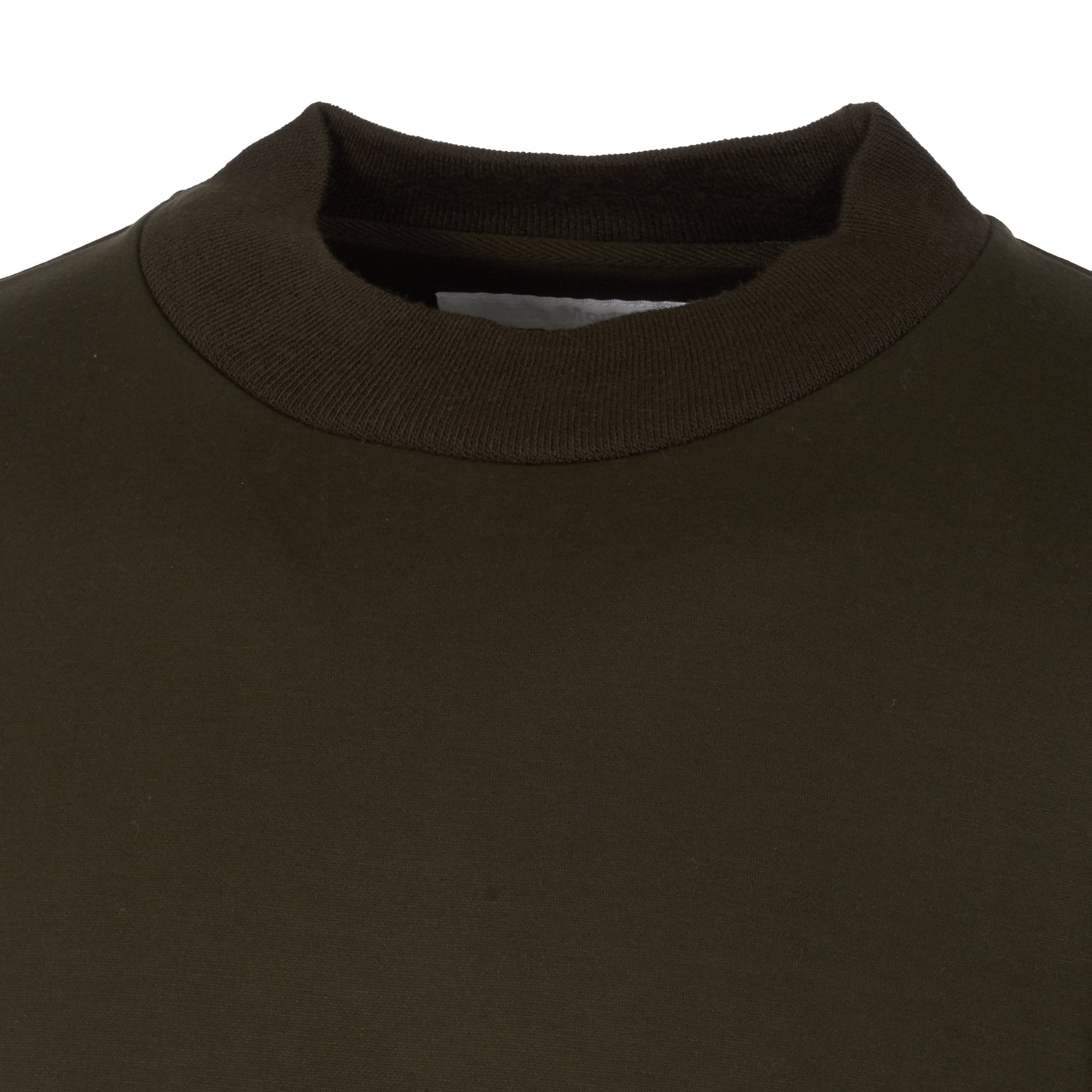 White Mountaineering Khaki Contrast Border Mock Neck Jumper