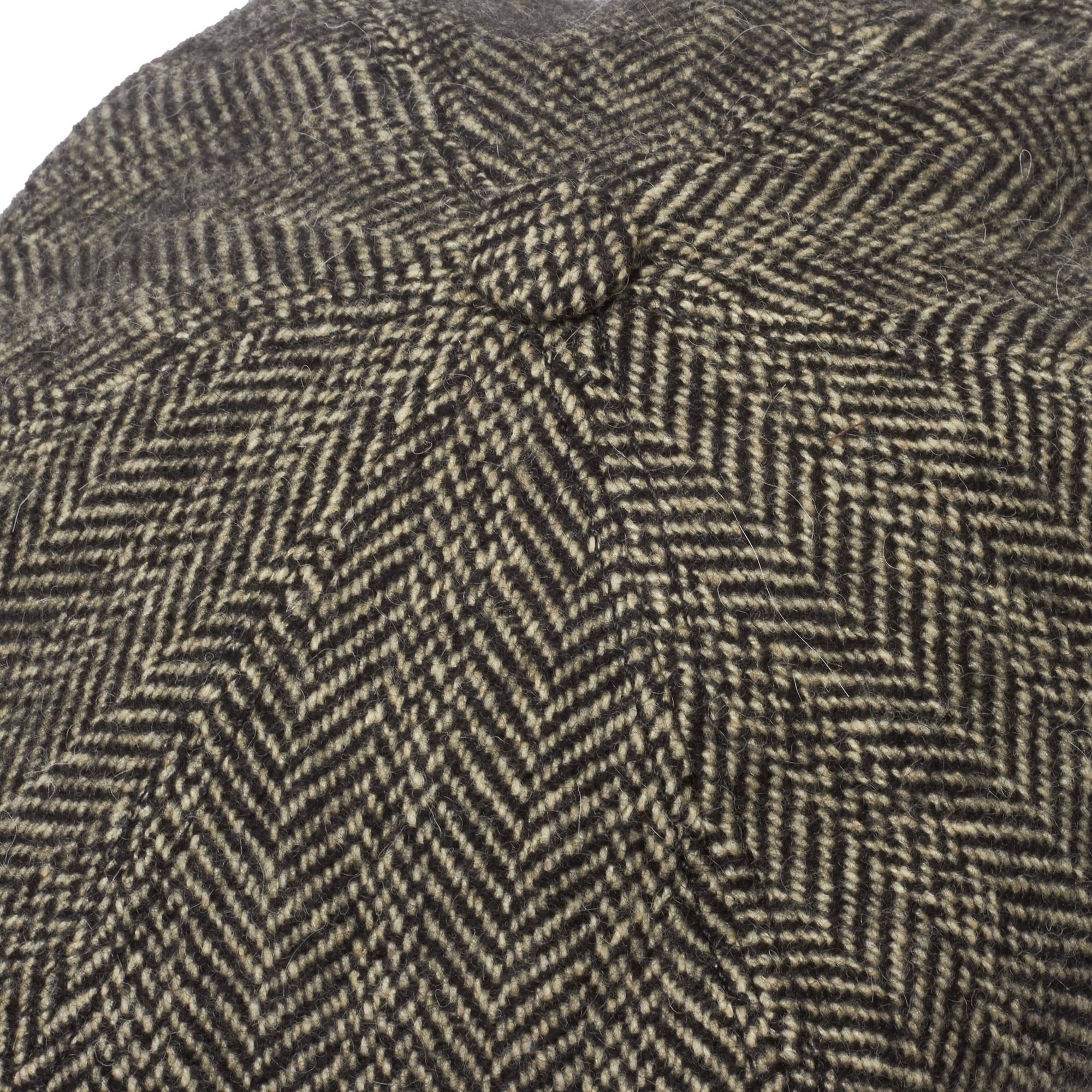 Stetson Hats Virgin Wool 6-Panel Flat Cap- Herringbone