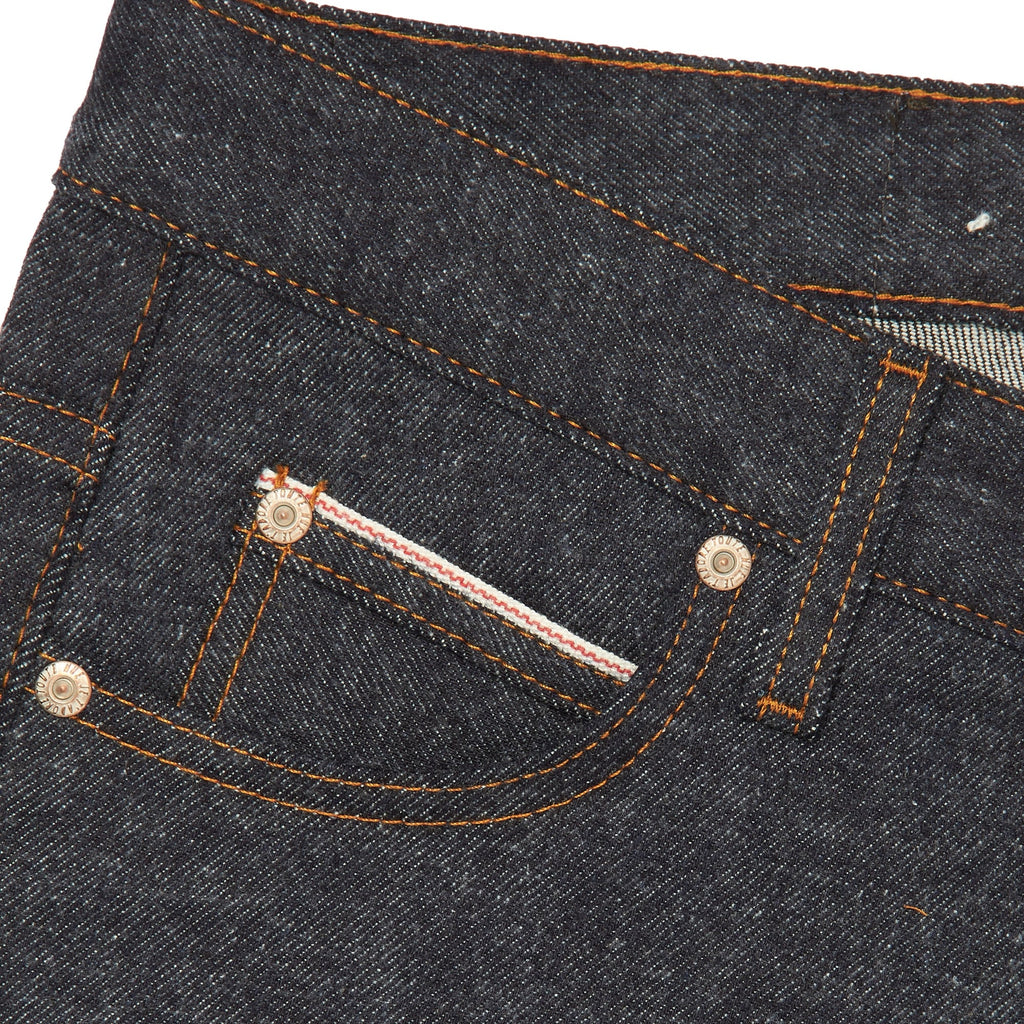 Naked and Famous Denim Indigo Super Skinny Guy Brushed Stretch Selvedge Jeans