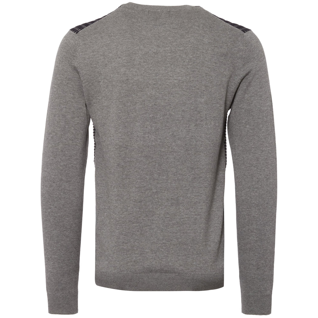 Matinique Grey and Navy Melange Triton Jumper