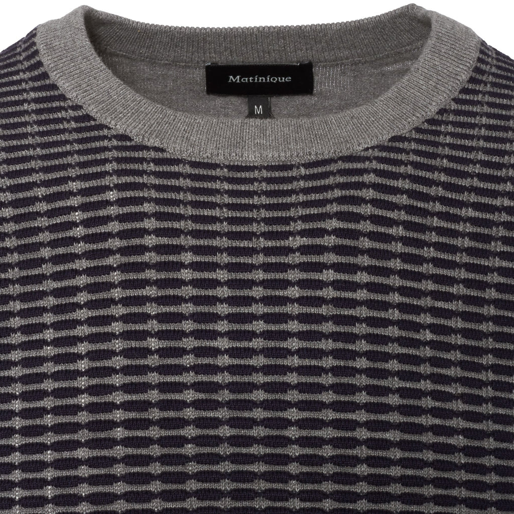 Matinique Grey and Navy Melange Triton Jumper