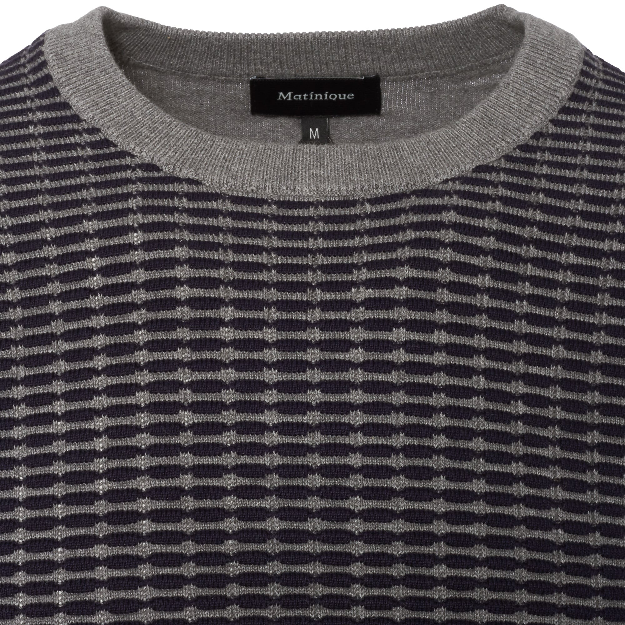Matinique Grey and Navy Melange Triton Jumper