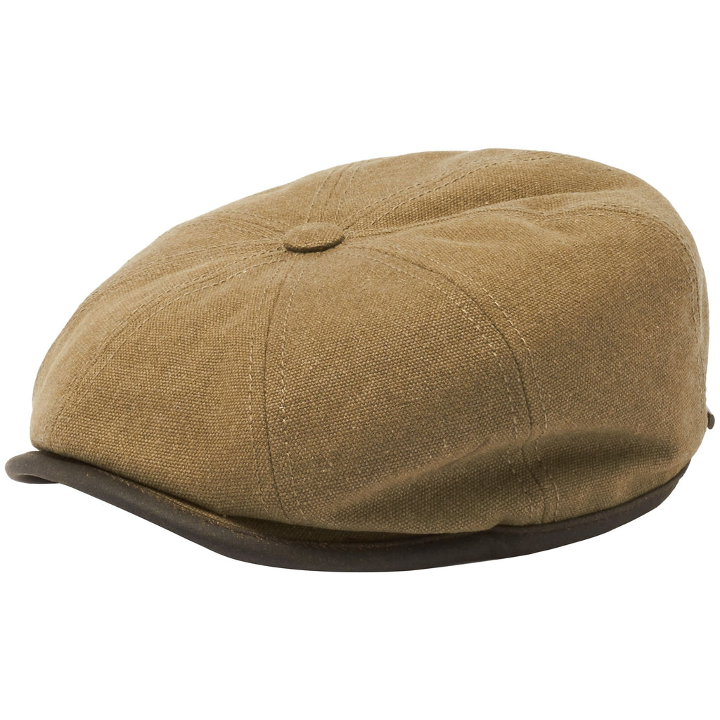 Stetson Hats Canvas Flat Cap- Olive
