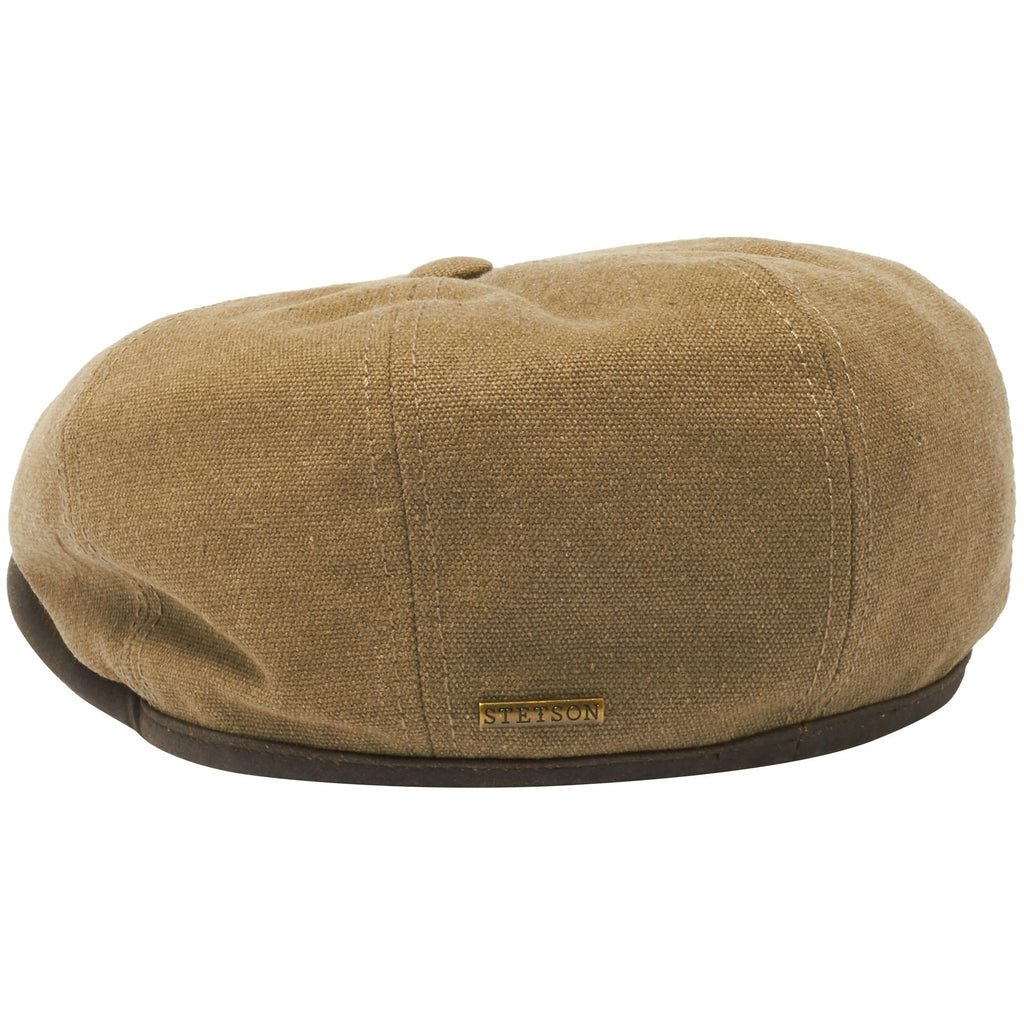Stetson Hats Canvas Flat Cap- Olive