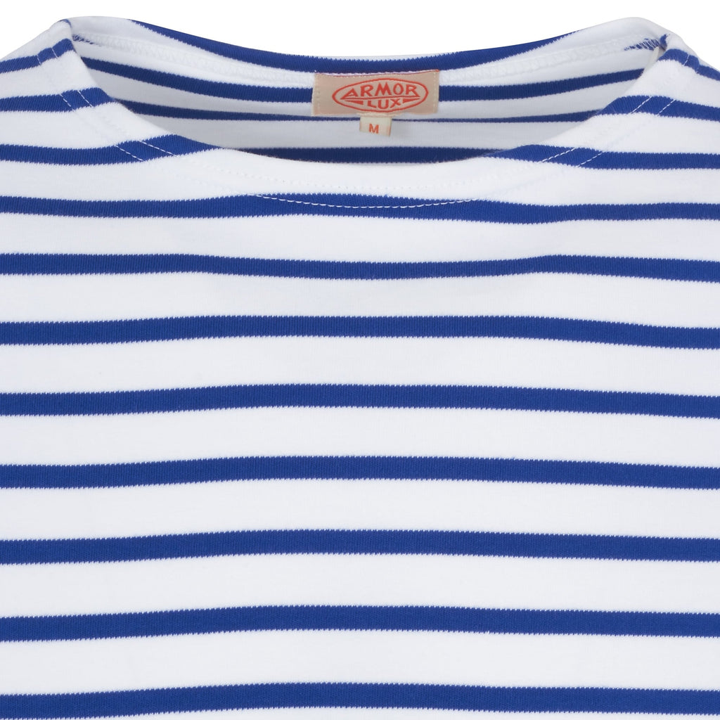 White & Blue Star Long Sleeved Breton Sailor T-Shirt