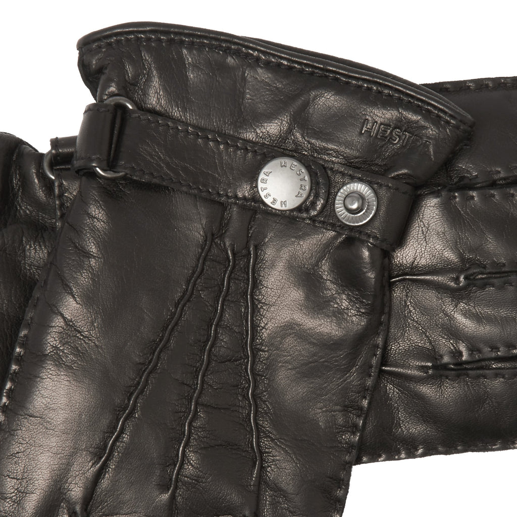 Hestra Black Jake Hairsheep Leather Gloves