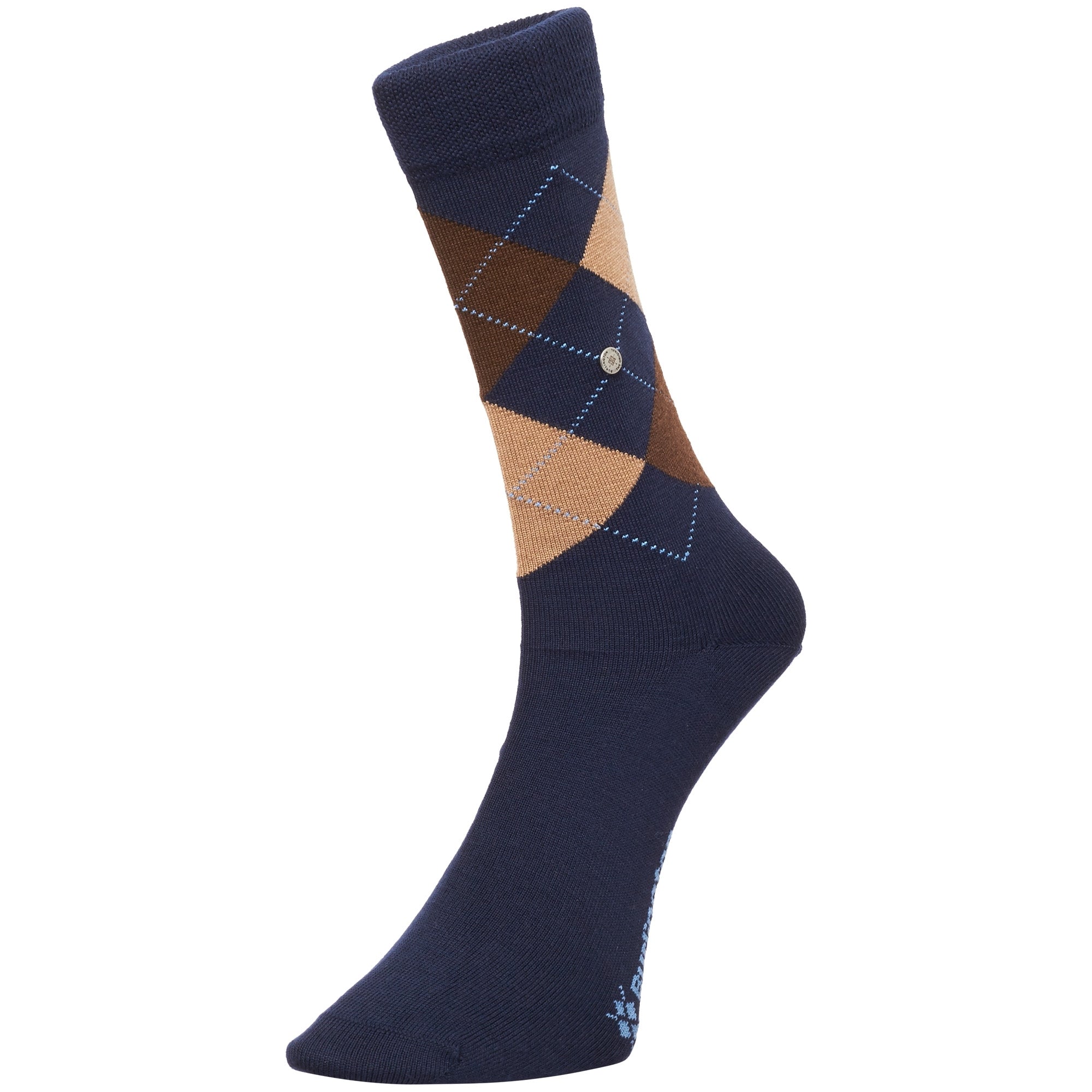Burlington Socks Navy & Brown Edinburgh Socks
