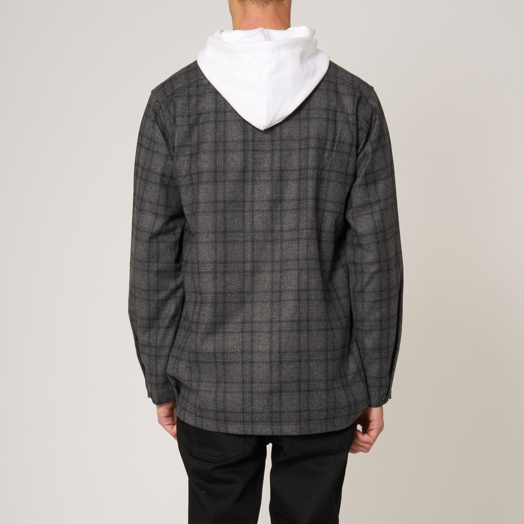 White Mountaineering Grey Check Military Shirt Jacket
