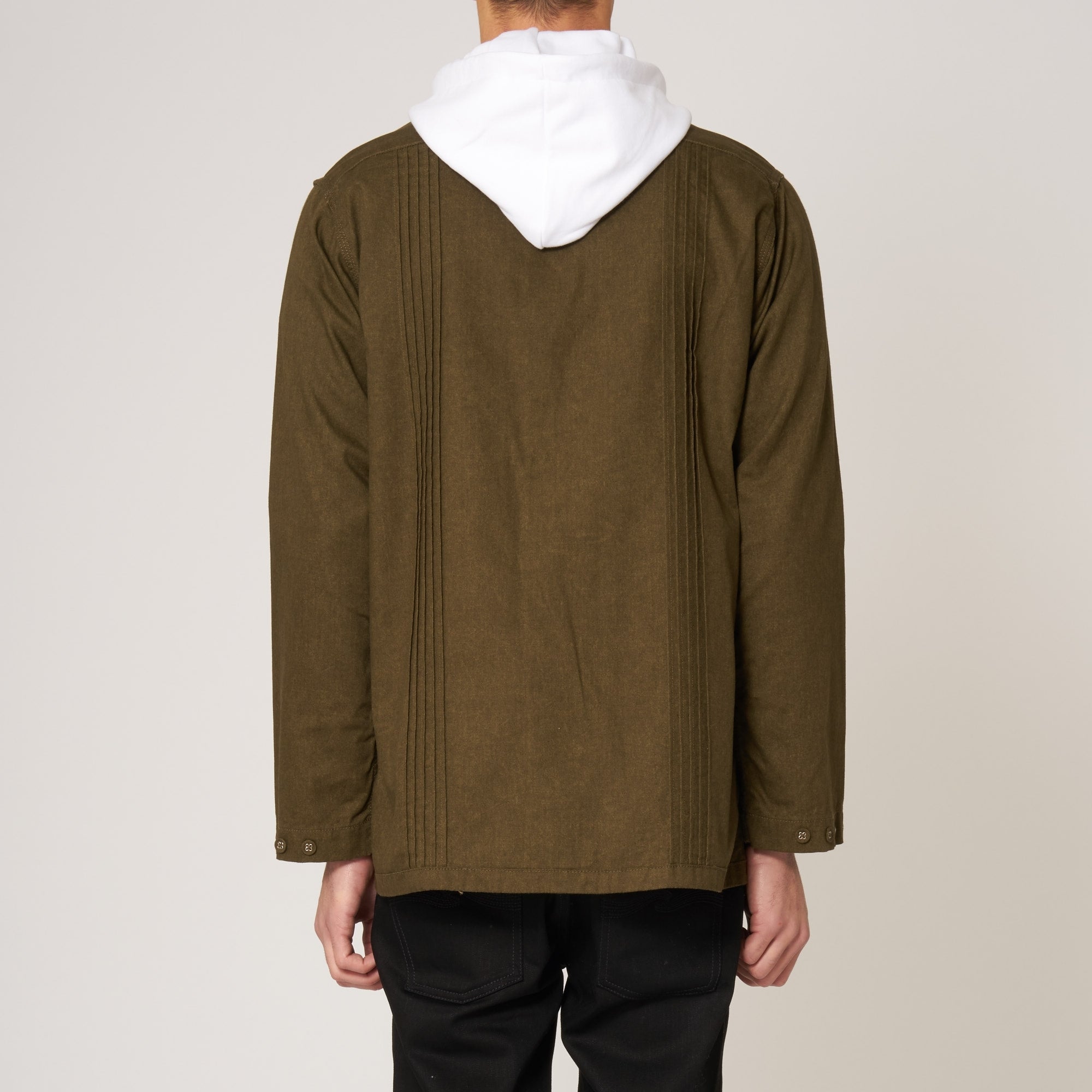 White Mountaineering Khaki Oxford Military Shirt Jacket