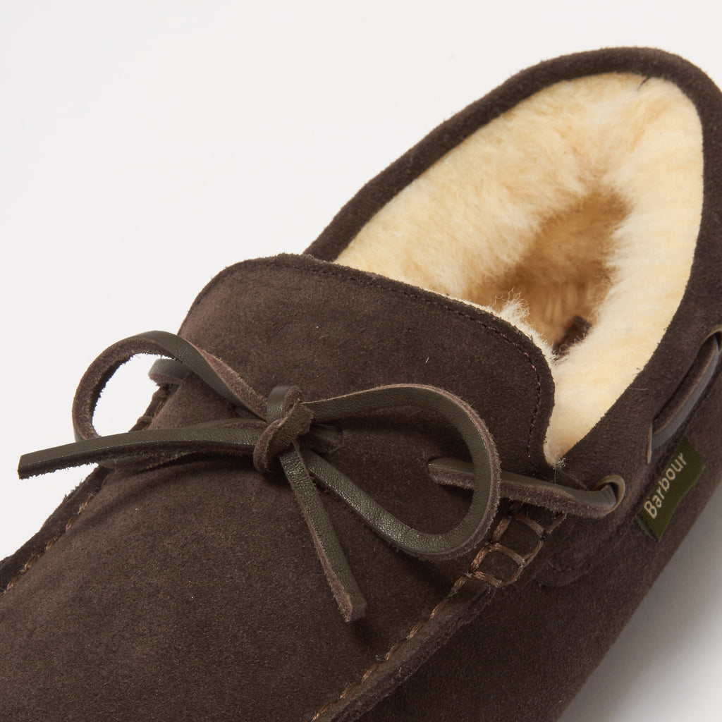 Barbour Brown Halom Slippers