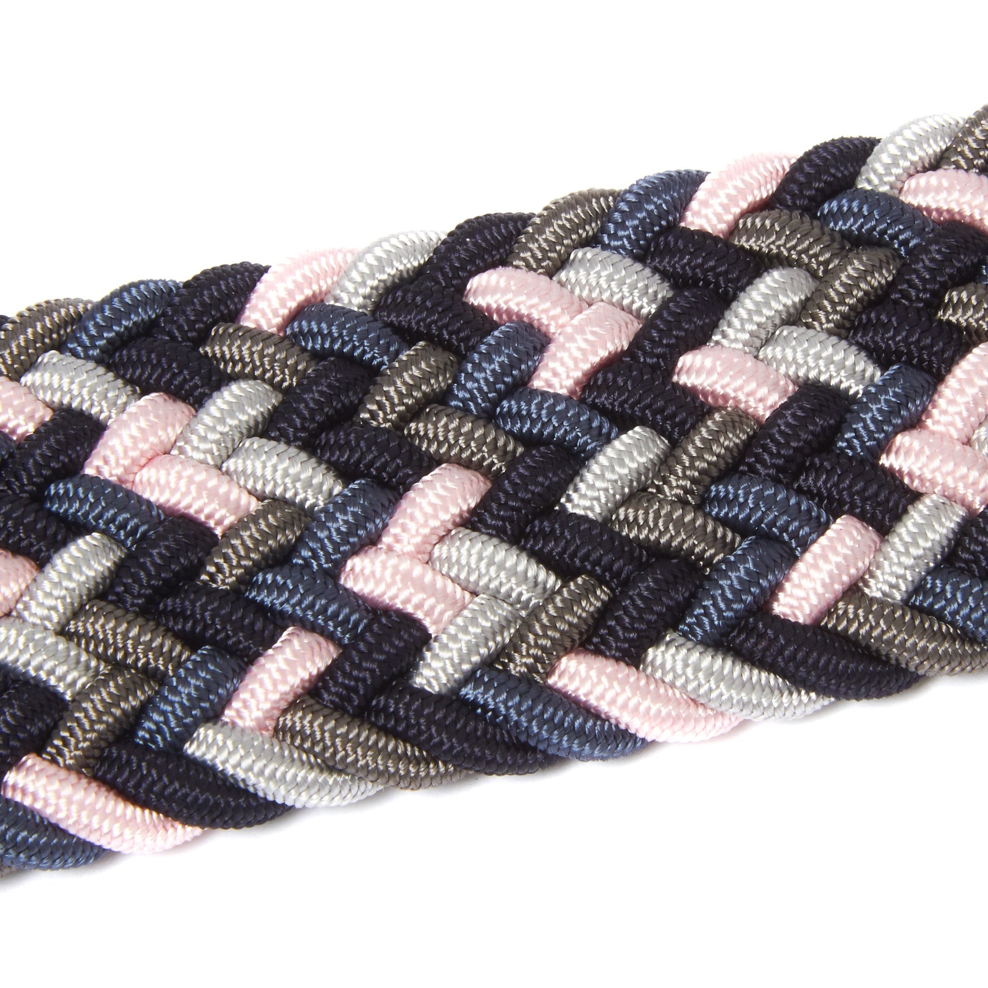 Anderson's Belts Elastic Woven Belt - Multi Pink/Grey